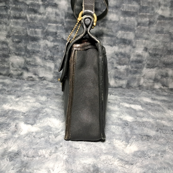 Vintage 80s Coach Murphy black leather crossbody bag mini - Picture 5 of 14